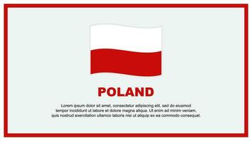 Polônia bandeira abstrato fundo Projeto modelo. Polônia independência dia bandeira social meios de comunicação vetor ilustração. Polônia bandeira