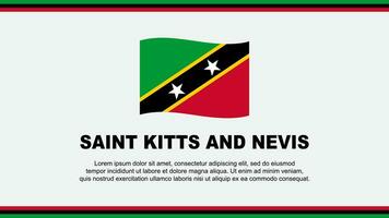 santo kitts e nevis bandeira abstrato fundo Projeto modelo. santo kitts e nevis independência dia bandeira social meios de comunicação vetor ilustração. Projeto