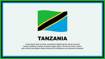 Tanzânia bandeira abstrato fundo Projeto modelo. Tanzânia independência dia bandeira social meios de comunicação vetor ilustração. Tanzânia bandeira