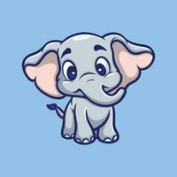 fofa bebê elefante desenho animado ilustração vetor