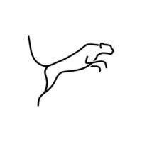 guepardo esboço estilo vetor logotipo