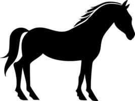 cavalo, Preto e branco vetor ilustração