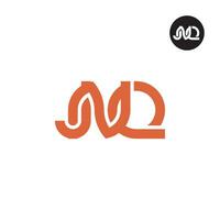 carta jnq monograma logotipo Projeto vetor