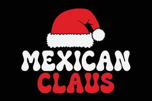 mexicano claus engraçado Natal camiseta Projeto vetor