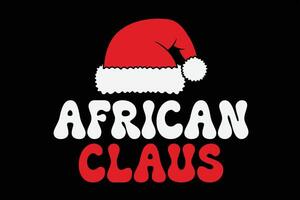 africano americano claus engraçado Natal camiseta Projeto vetor