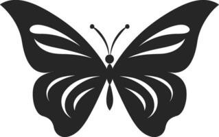 esculpido borboleta ícone alado maravilha Preto beleza dentro voar vetor opulência