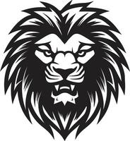 selvagem autoridade uma leão emblema logotipo Projeto orgulhoso poder a Preto leão ícone dentro vetor