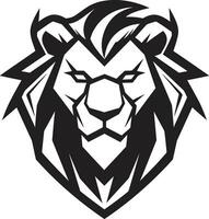 feroz beleza leão logotipo ícone excelência destreza desencadeado Preto vetor leão Projeto
