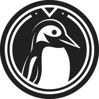 serenata do a pinguins Preto vetor pinguim logotipos gelado majestade majestoso antártico pinguim ícone dentro negros esplendor