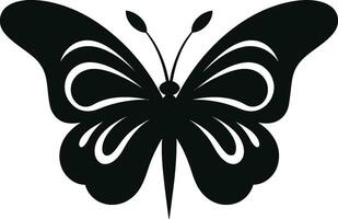 asas do complexidade Preto borboleta Projeto elegância leva asa borboleta emblema dentro Preto vetor