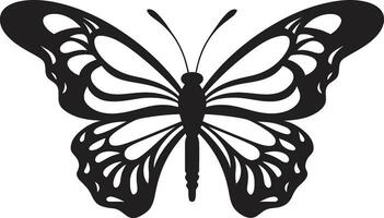 artístico elegância Preto borboleta emblema elegante Preto borboleta uma moderno clássico vetor