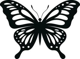 trabalhada dentro sombras Preto borboleta Projeto esculpido elegância dentro movimento Preto vetor borboleta