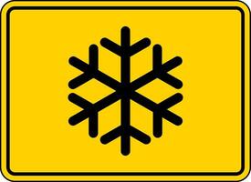 Atenção segurança rótulo congelando perigo ou Queimadura por frio símbolo vetor