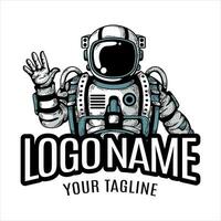 vetor moderno astronauta logotipo adequado para jogos