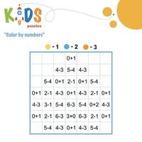 planilha matemática para impressão de cores por números vetor