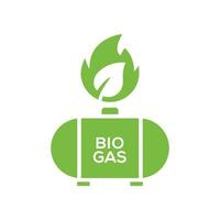 biogás armazenamento ícone. ecologicamente correto, ambiental, e alternativo energia símbolo vetor