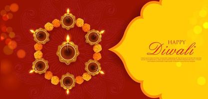 feliz feriado diwali fundo para o festival da luz da Índia vetor