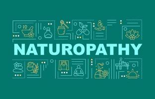 banner de conceitos de palavras de naturopatia vetor