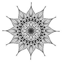 mandala desenho de padrão floral abstrato de ilustração de meditação vetor