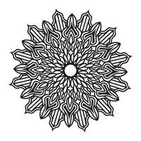 mandala desenho de padrão floral abstrato de ilustração de meditação vetor