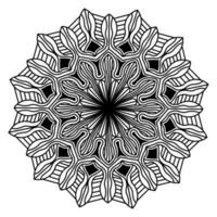 mandala desenho de padrão floral abstrato de ilustração de meditação vetor