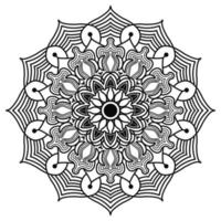 Mandala islâmica de meditação relaxamento padrão floral árabe vetor