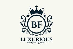 inicial carta bf real luxo logotipo modelo dentro vetor arte para luxuoso branding vetor ilustração.