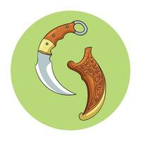 tradicional kerambit arma a partir de minangkabau vetor