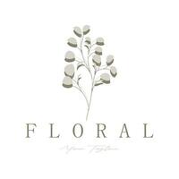 elegante floral e folha quadro. delicado botânico vetor ilustração para rótulos, spas, corporativo identidade, e Casamento convites