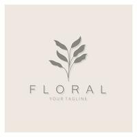 elegante floral e folha quadro. delicado botânico vetor ilustração para rótulos, spas, corporativo identidade, e Casamento convites