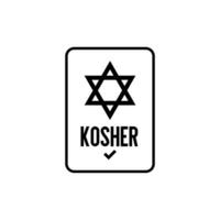 kosher certificado símbolo. internacional símbolo do kosher Comida. embalagem conceito. vetor