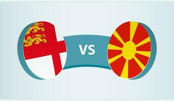 sarar versus macedônia, equipe Esportes concorrência conceito. vetor