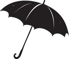 Preto guarda-chuva silhueta ilustração vetor