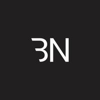 bn, b, n, cartas logotipo monograma Projeto vetor modelo