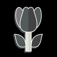 ícone tulipa. relacionado para Peru símbolo. lustroso estilo. simples Projeto editável. simples ilustração vetor