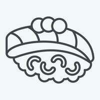 ícone aji. relacionado para Sushi símbolo. linha estilo. simples Projeto editável. simples ilustração vetor