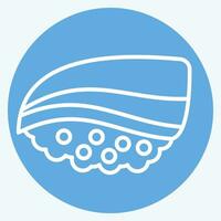 ícone buri. relacionado para Sushi símbolo. azul olhos estilo. simples Projeto editável. simples ilustração vetor