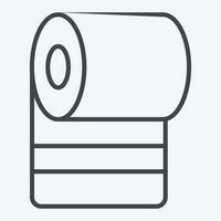 ícone banheiro papel. relacionado para limpeza símbolo. linha estilo. simples Projeto editável. simples ilustração vetor