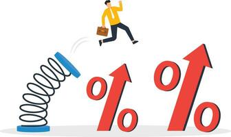 o negócio saltar para uma ampla percentagem, financeiro e investimento vetor