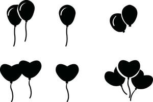 balões ícone conjunto vetor Projeto. festa e celebração linha ícone Projeto