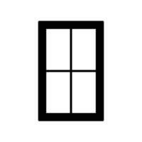janela ícone. simples sólido estilo. janela quadro, construção, sala, casa, casa interior conceito. silhueta, glifo símbolo. vetor ilustração isolado.