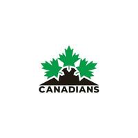 canadense verde folha montanha logotipo vetor