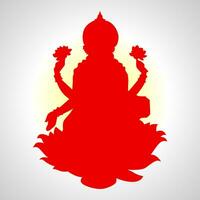 vermelho Lakshmi vetor silhueta ícone. diwali laxmi ícone.