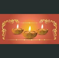 feliz diwali diya festival fundo com óleo luminária e gradiente feriado fundo bandeira vetor