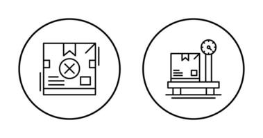 Entrega caixa e peso ícone vetor