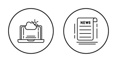clima e notícia ícone vetor