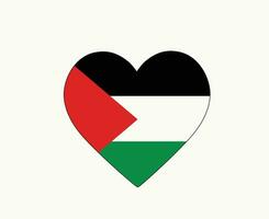 Palestina bandeira emblema coração meio leste país ícone vetor ilustração abstrato Projeto elemento