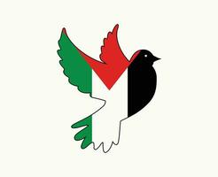 Palestina pomba do Paz bandeira emblema símbolo abstrato meio leste país vetor ilustração Projeto