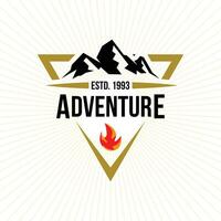 aventura logotipo vetor para verão acampamento
