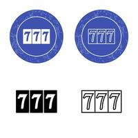ícone de vetor de setes triplos